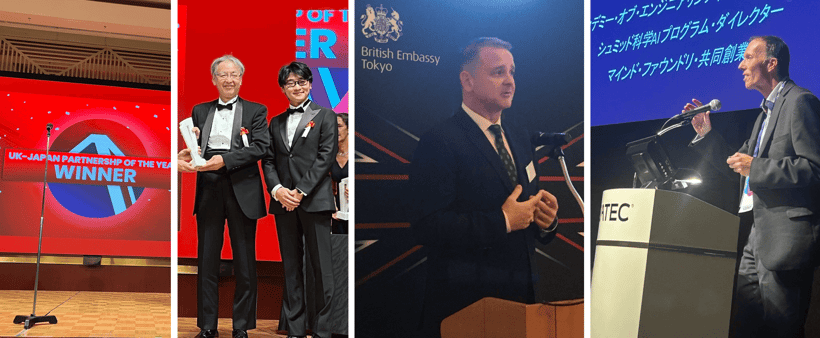 Mind Foundry and ANDI accepting the British Business Award and Brian Mullins and Prof Steve Roberts speaking at the CEATEC conference
